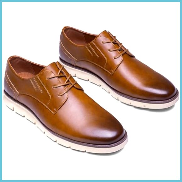 Faux Leather Oxfords with Memory Foam Insole, Non-Slip Rubber Sole main image 7